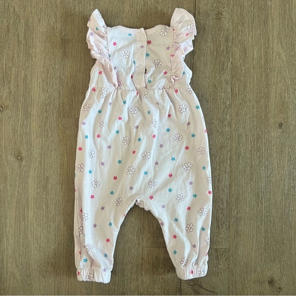 Bluey Baby Girl Ruffle Jumpsuit - Pink Floral - 3/6M - Picture 2 of 7
